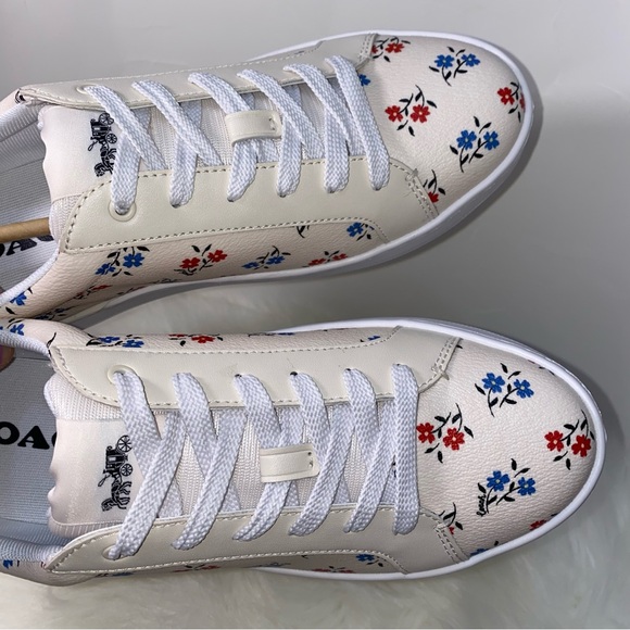 Coach Clip Low Top Sneaker With Floral Print New in box size 10 - Picture 6 of 9